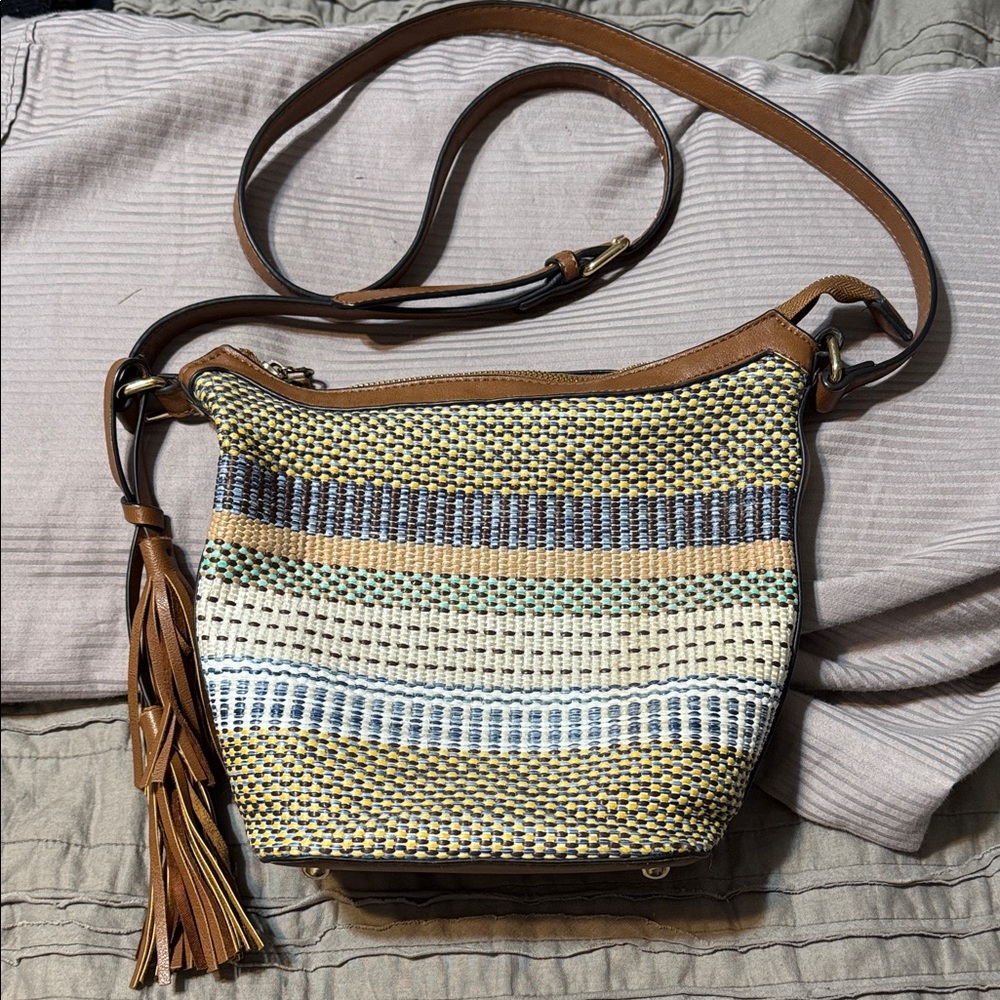 Stylish Multicolor Woven Shoulder Bag